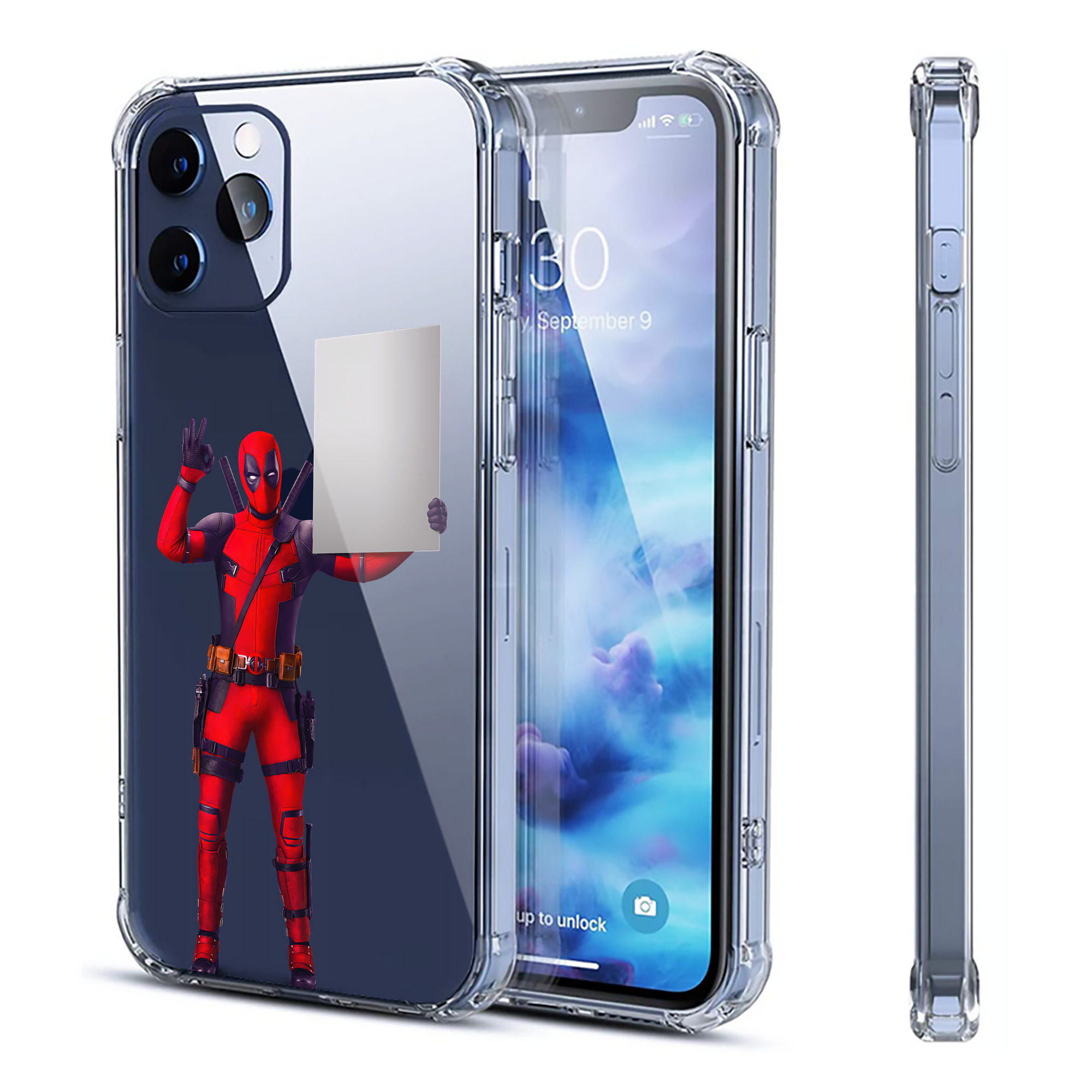 （画像用） Deadpool デッドプール 【iPhone 12シリーズ対応】透明スマホケース（クリアソフトケース）